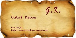 Gutai Kabos névjegykártya